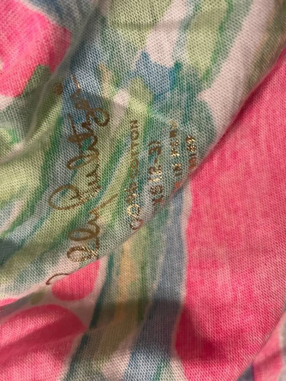 Lilly Pulitzer Girls Tropical chameleon Dress XS (2-3) with Pom Pom Trim